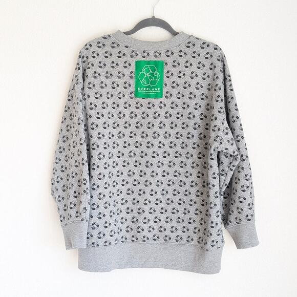 Everlane ReTrack Oversized Crew Neck Cotton/Fleece Sweater Sweatshirt, size L - Picture 2 of 7